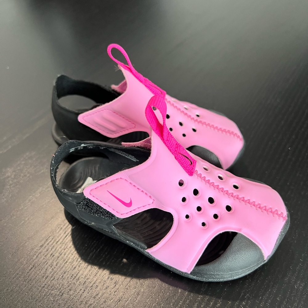Nike- Pink Toddler water shoes.
